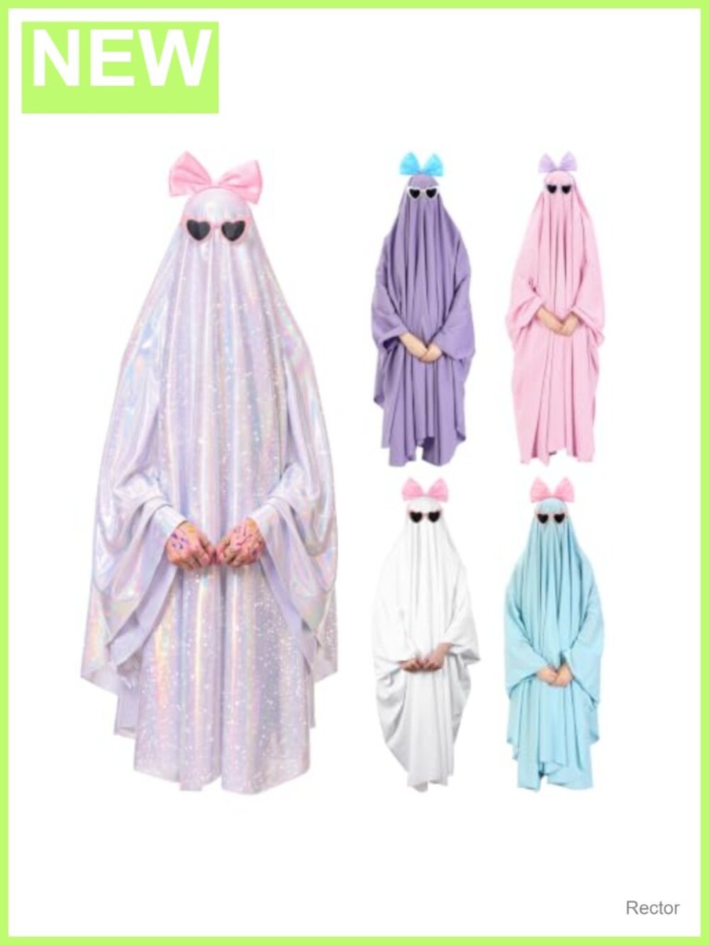 Adult Ghost Costume Set with Sunglasses and Headband